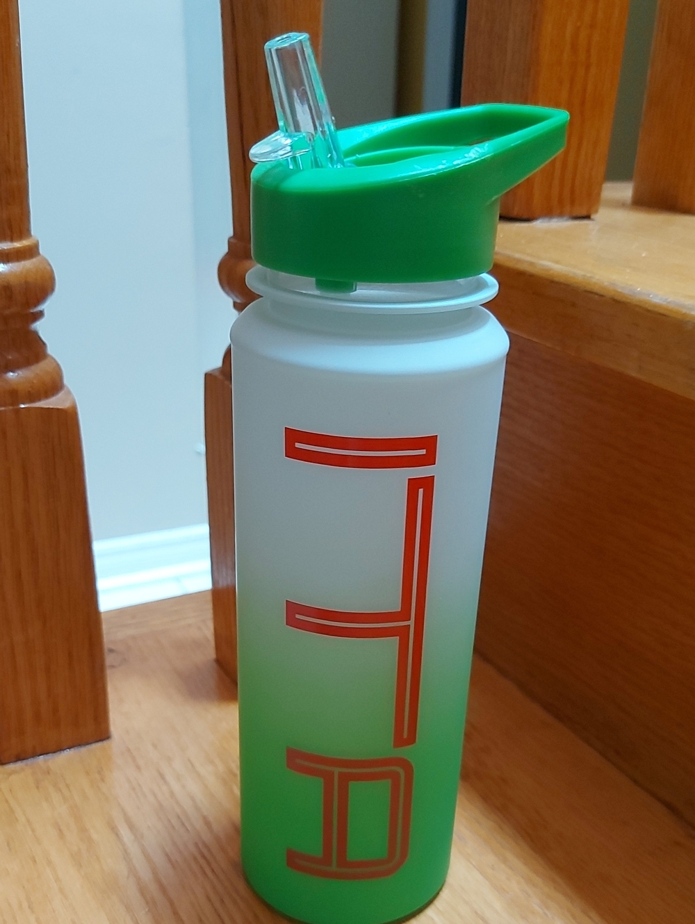 NWOT Fifa Italy Green Gradient Straw Water Bottle with Flip Spout